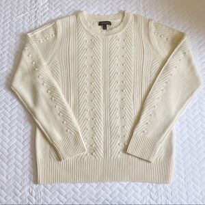 NWOT Banana Republic Cable Knit Pom Pom Sweater